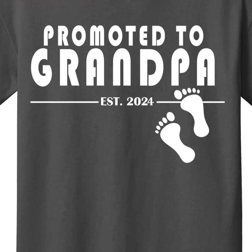 Promoted To Grandpa Established 2024 Kids T-Shirt