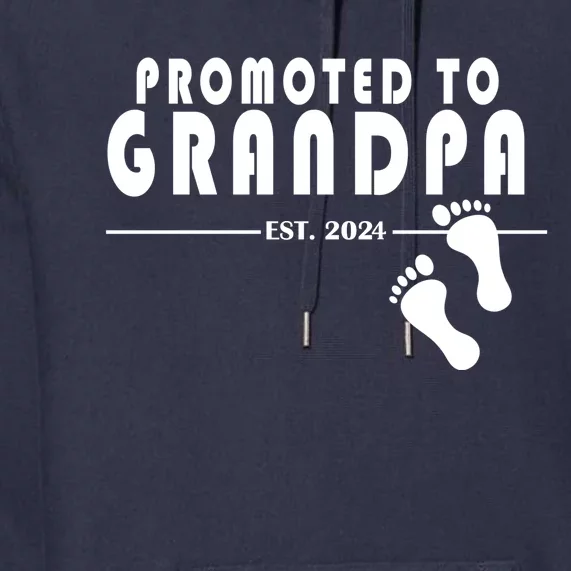 Promoted To Grandpa Established 2024 Premium Hoodie