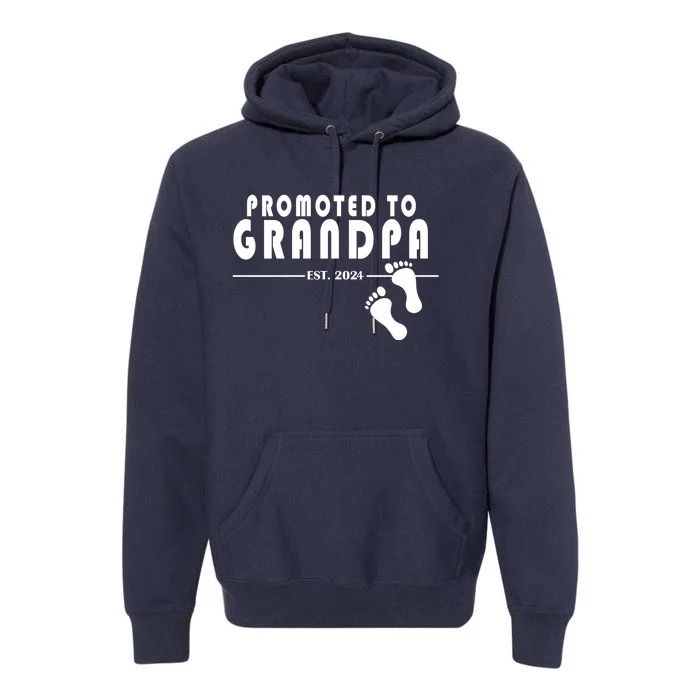 Promoted To Grandpa Established 2024 Premium Hoodie