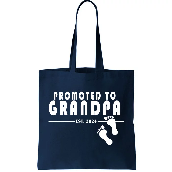 Promoted To Grandpa Established 2024 Tote Bag