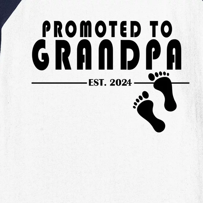 Promoted To Grandpa Established 2024 Baseball Sleeve Shirt