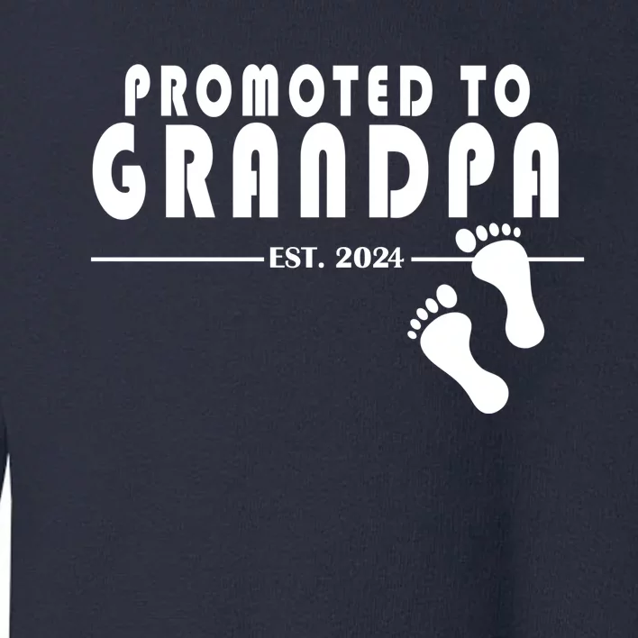 Promoted To Grandpa Established 2024 Toddler Sweatshirt