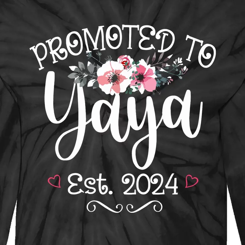 Promoted To Gg Est 2024 Mothers Day Soon To Be Grandma 2024 Tie-Dye Long Sleeve Shirt