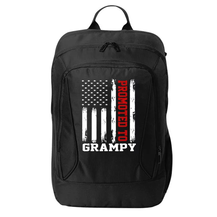 Promoted To Grampy Vintage Flag Soon To Be Grampy Fathers City Backpack