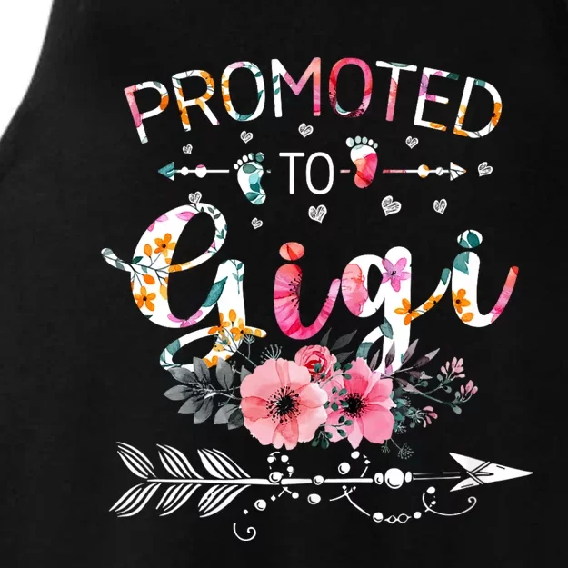 Promoted To Gigi Announcement Funny New Gigi Mothers Day Ladies Tri-Blend Wicking Tank