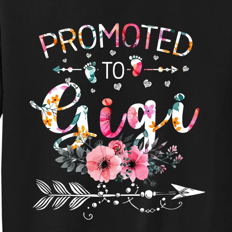 Promoted To Gigi Announcement Funny New Gigi Mothers Day Tall Sweatshirt