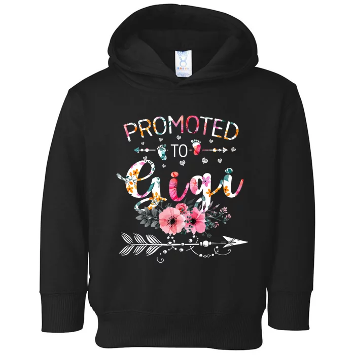 Promoted To Gigi Announcement Funny New Gigi Mothers Day Toddler Hoodie