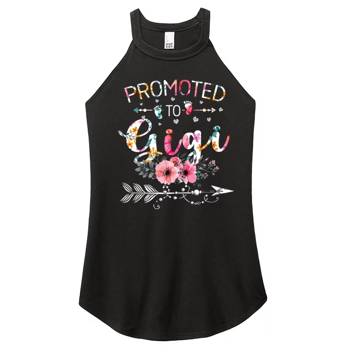 Promoted To Gigi Announcement Funny New Gigi Mothers Day Women’s Perfect Tri Rocker Tank