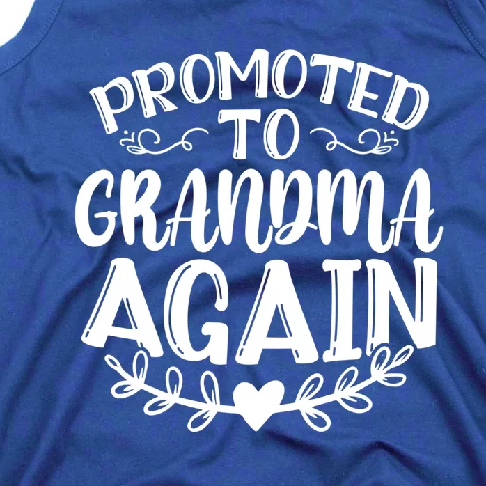 Promoted To Grandma Again Funny Gift Tank Top