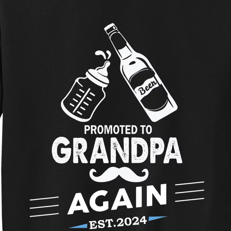 Promoted To Grandpa Again 2024 Pregnancy Announcement Tall Sweatshirt