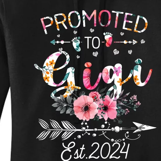 Promoted To Gigi 2024 New Mother Pregnancy Announcement Women's Pullover Hoodie