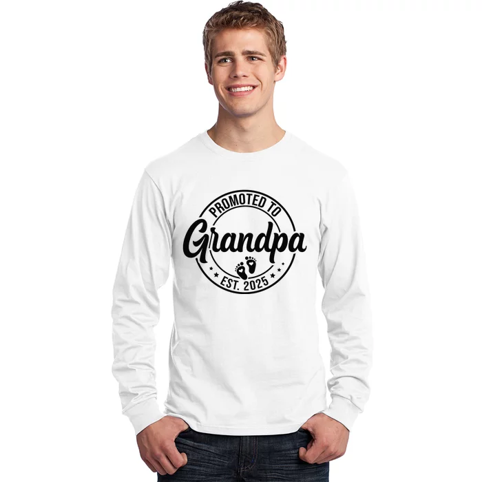 Promoted To Grandpa Est 2025 Long Sleeve Shirt