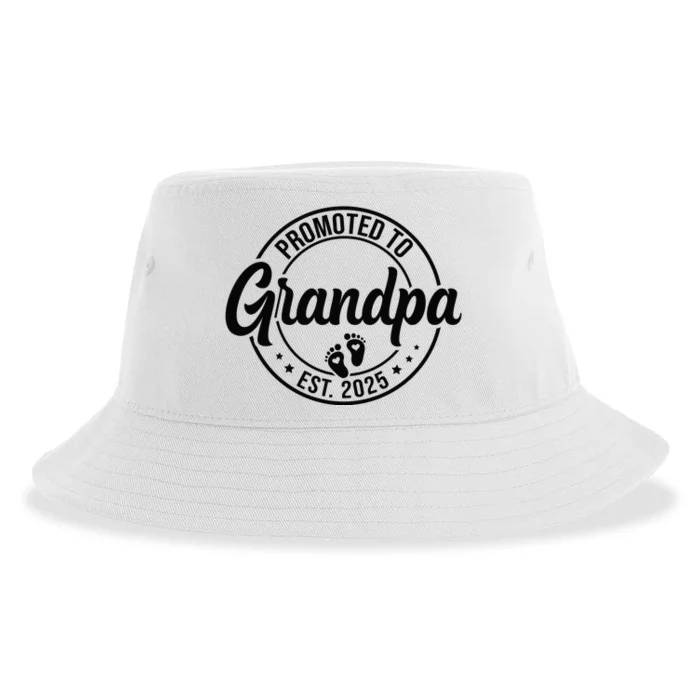 Promoted To Grandpa Est 2025 Sustainable Bucket Hat