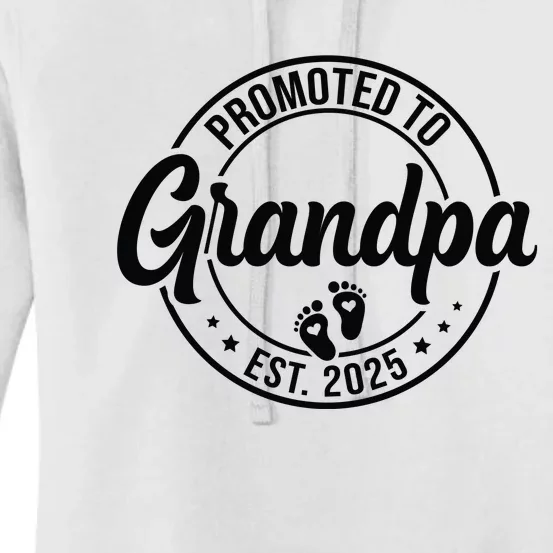 Promoted To Grandpa Est 2025 Women's Pullover Hoodie