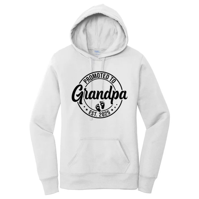 Promoted To Grandpa Est 2025 Women's Pullover Hoodie