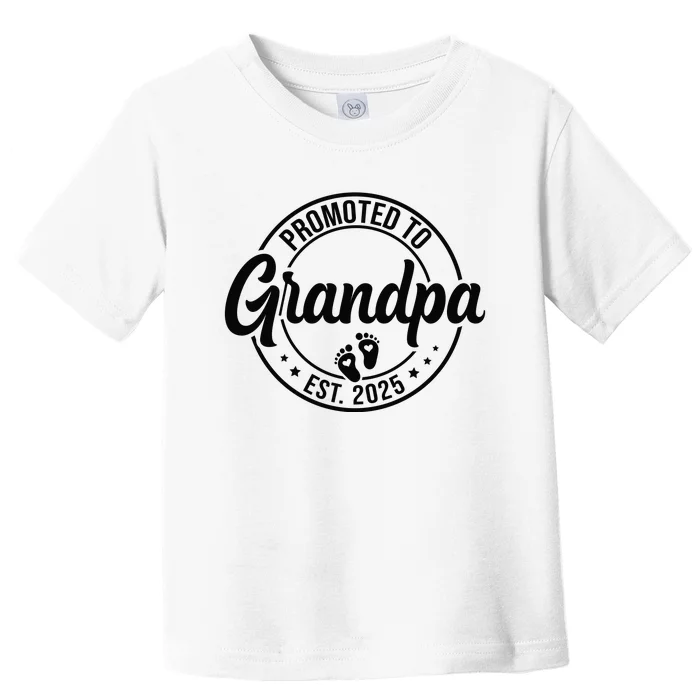 Promoted To Grandpa Est 2025 Toddler T-Shirt