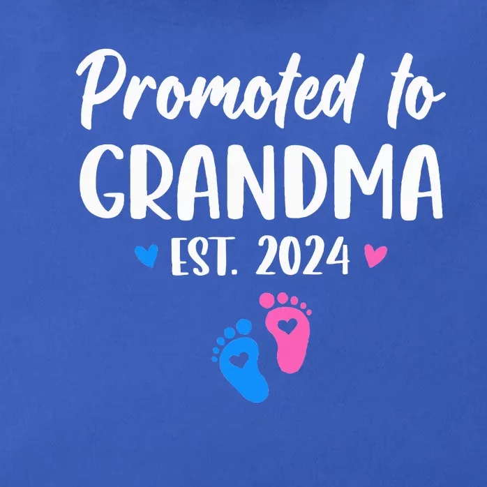 Promoted To Grandma Est 2024 New Grandma Grandmother Zip Tote Bag