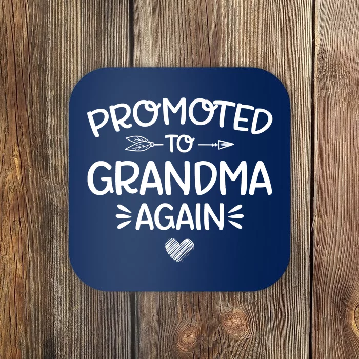 Promoted To Grandma Again New Nana Granny Mothers Day Coaster