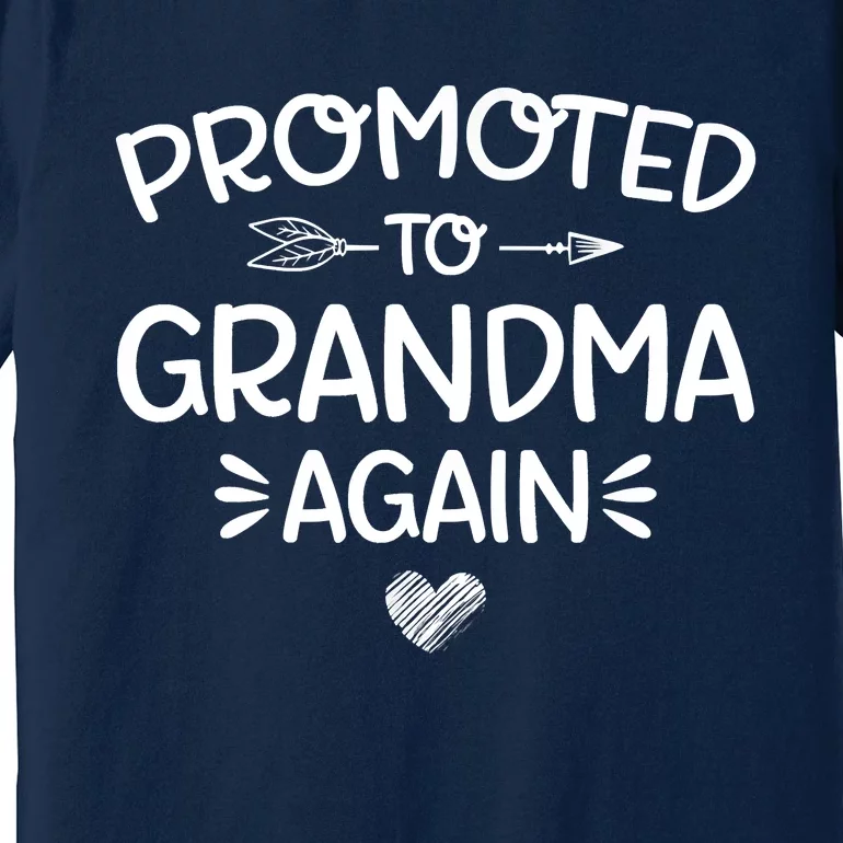 Promoted To Grandma Again New Nana Granny Mothers Day Premium T-Shirt