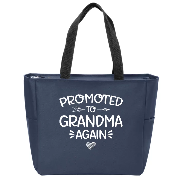 Promoted To Grandma Again New Nana Granny Mothers Day Zip Tote Bag