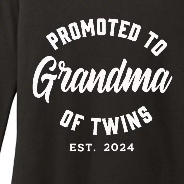 Promoted To Grandma Of Twins 2024 Twins Baby Announcement Womens CVC Long Sleeve Shirt