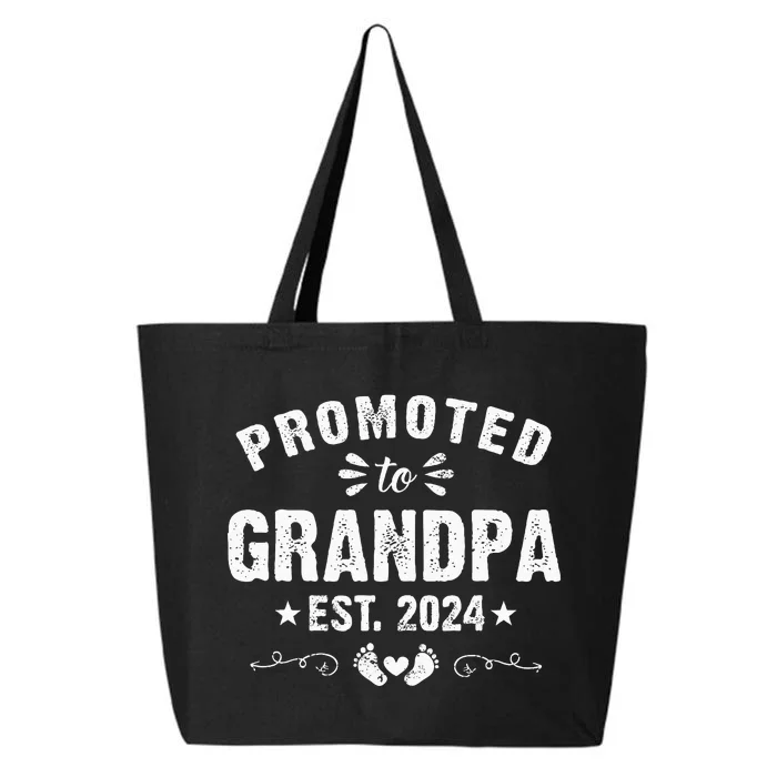 Promoted To Grandpa 2024 Soon To Be Grandfather New Grandpa 25L Jumbo Tote