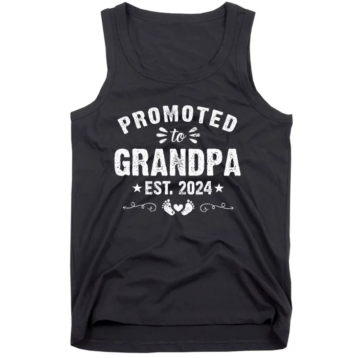 Promoted To Grandpa 2024 Soon To Be Grandfather New Grandpa Tank Top