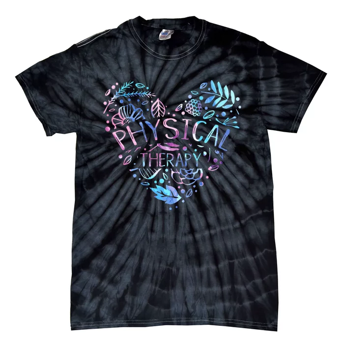 Physical Therapist Gift Heart PT Physical Therapy Tie-Dye T-Shirt