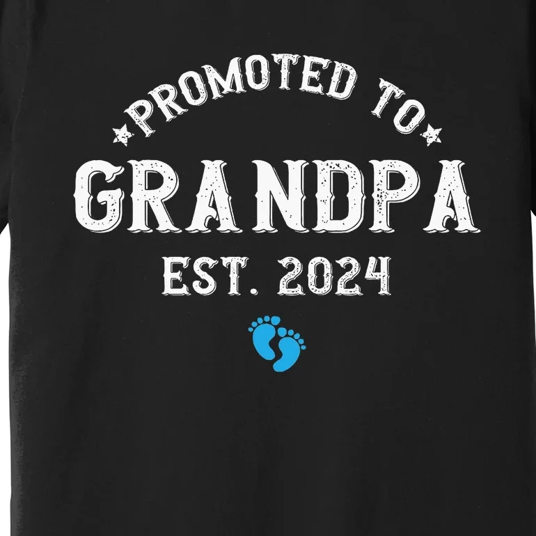 Promoted To Grandpa 2024 Soon To Be First Time Premium T-Shirt