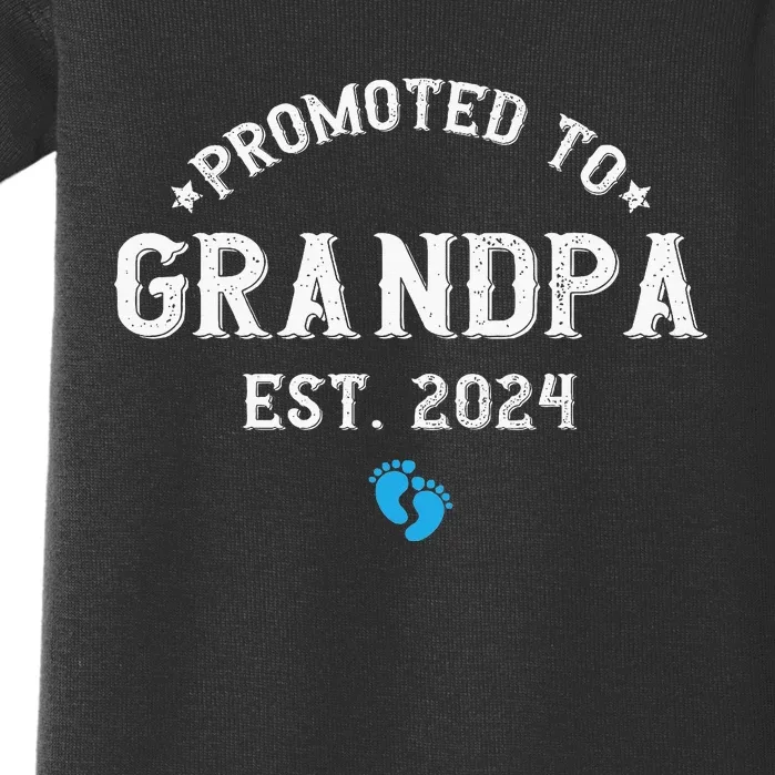 Promoted To Grandpa 2024 Soon To Be First Time Baby Bodysuit