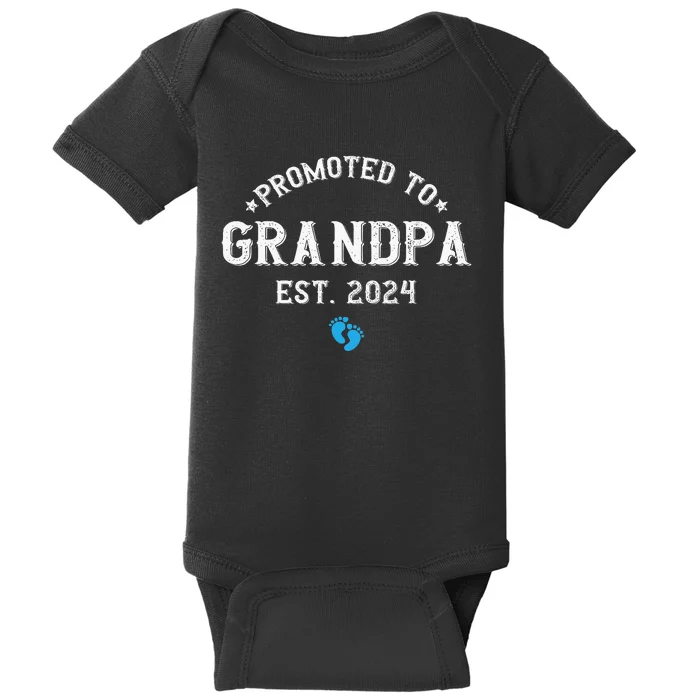 Promoted To Grandpa 2024 Soon To Be First Time Baby Bodysuit