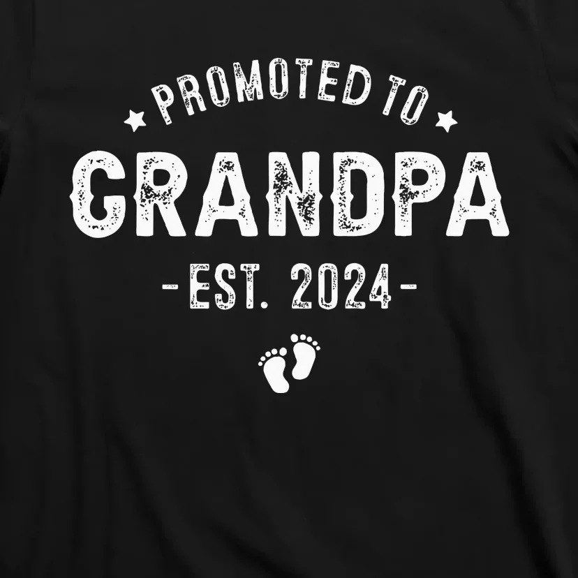 Promoted to Grandpa 2024 Soon to Be First Time Grandfather T-Shirt