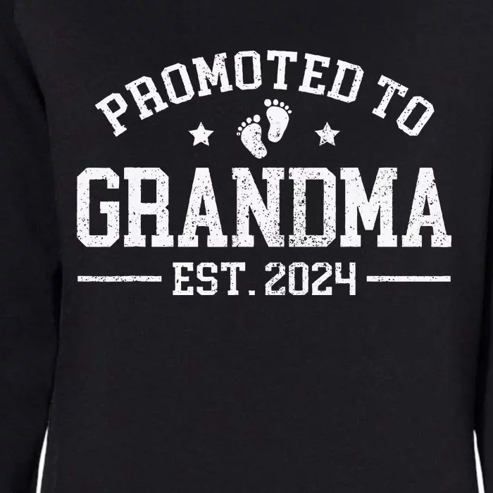 Promoted to Grandma est. 2024 Grandparents Baby Announcement Womens California Wash Sweatshirt