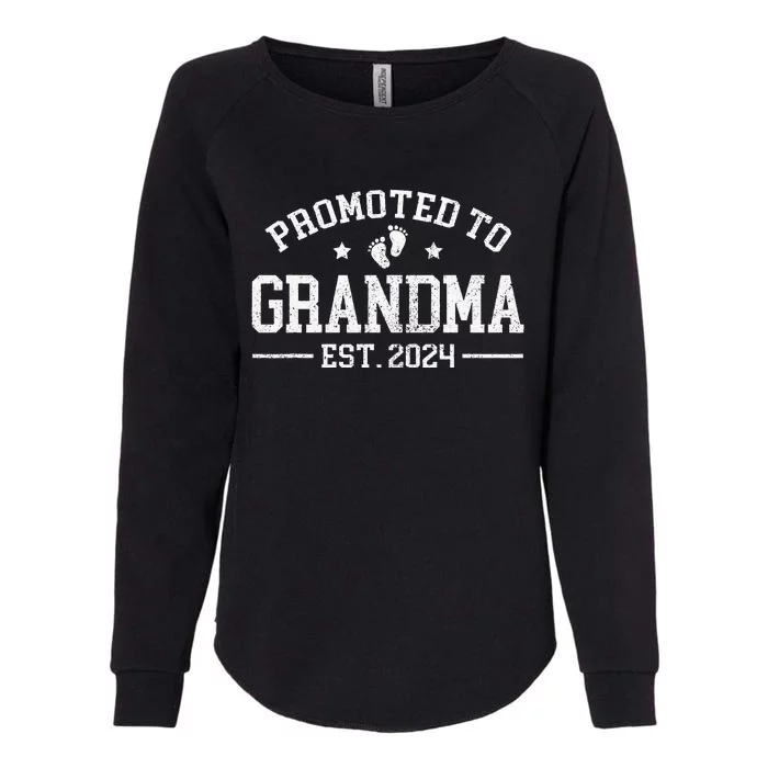 Promoted to Grandma est. 2024 Grandparents Baby Announcement Womens California Wash Sweatshirt