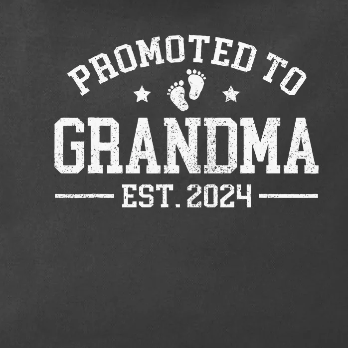 Promoted to Grandma est. 2024 Grandparents Baby Announcement Zip Tote Bag