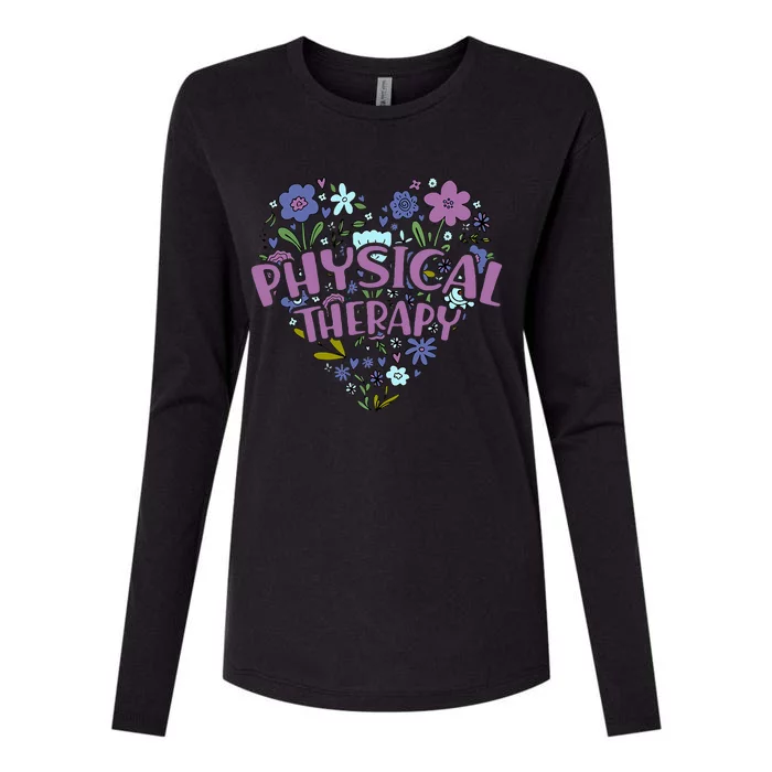 Physical Therapy Gift Love PT Physical Therapist Healthcare Womens Cotton Relaxed Long Sleeve T-Shirt