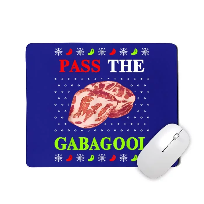 Pass The Gabagool Tacky Ugly Christmas Mousepad