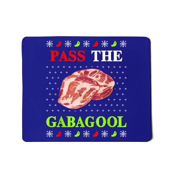 Pass The Gabagool Tacky Ugly Christmas Mousepad