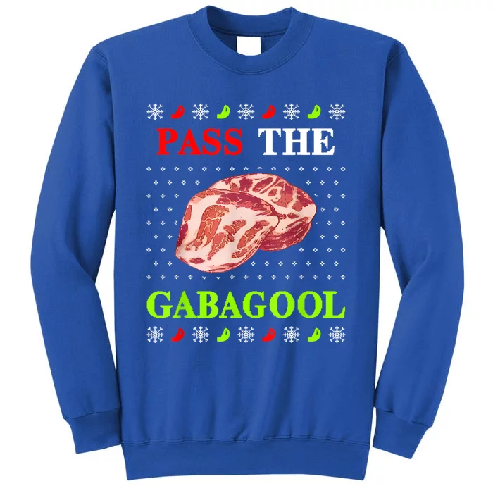 Pass The Gabagool Tacky Ugly Christmas Tall Sweatshirt