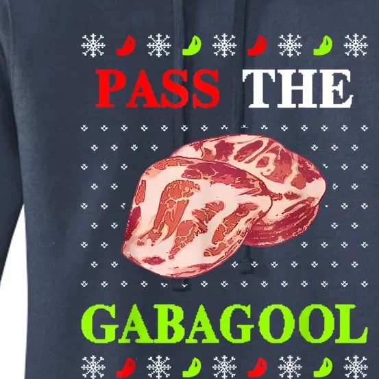 Pass The Gabagool Tacky Ugly Christmas Women's Pullover Hoodie