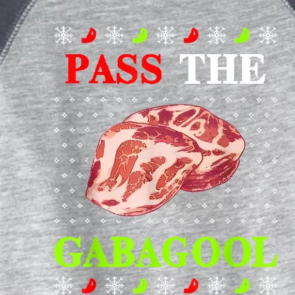 Pass The Gabagool Tacky Ugly Christmas Toddler Fine Jersey T-Shirt