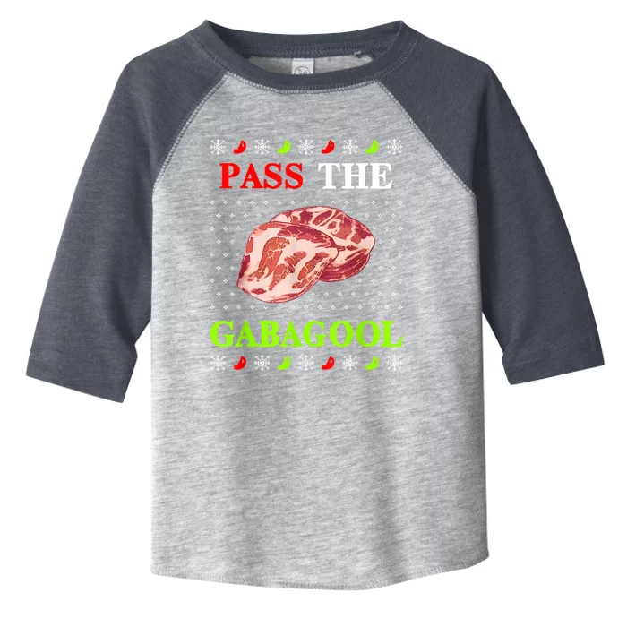 Pass The Gabagool Tacky Ugly Christmas Toddler Fine Jersey T-Shirt