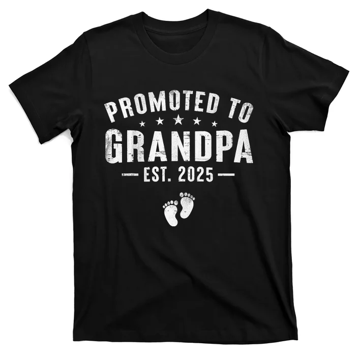 Promoted To Grandpa 2025 Soon To Be Grandfather New Grandpa T-Shirt