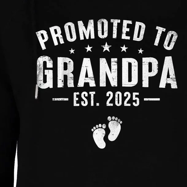 Promoted To Grandpa 2025 Soon To Be Grandfather New Grandpa Womens Funnel Neck Pullover Hood