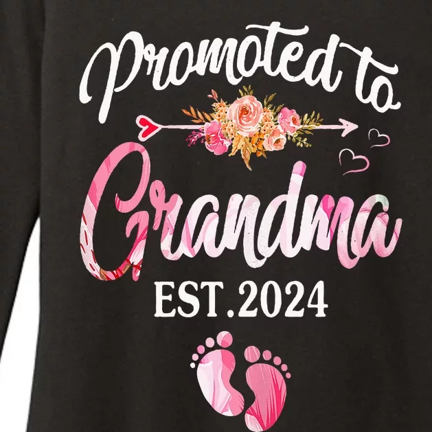 Promoted To Grandma 2024 First Time New Grandma Pregnancy Womens CVC Long Sleeve Shirt