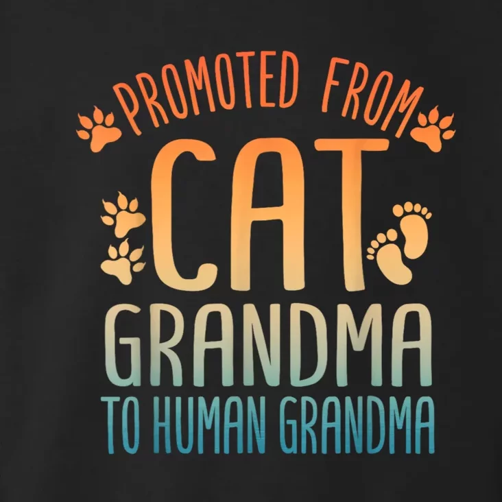 Promoted To Grandma For Mom New Grandmother Cat Grandma Toddler Hoodie