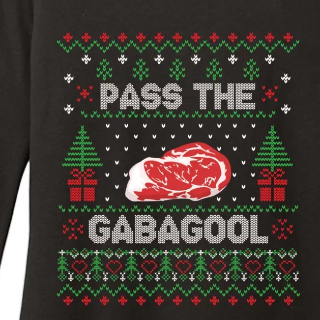 Pass the Gabagool Tacky Ugly Christmas Sweater Womens CVC Long Sleeve Shirt