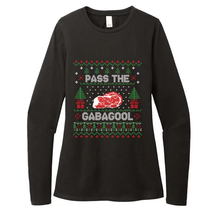 Pass the Gabagool Tacky Ugly Christmas Sweater Womens CVC Long Sleeve Shirt