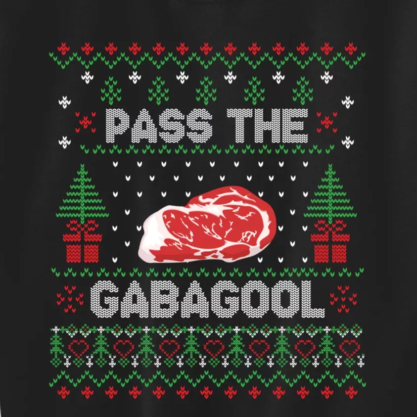 Pass the Gabagool Tacky Ugly Christmas Sweater Kids Sweatshirt