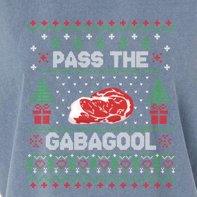 Pass the Gabagool Tacky Ugly Christmas Sweater Garment-Dyed Women's Muscle Tee